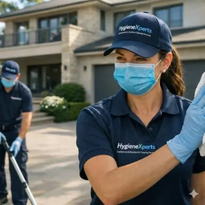 HygieneXperts cleaning team at work inside a Sydney CBD apartment or office