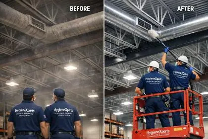 High dusting Sydney commercial ceiling cleaning elevated surfaces