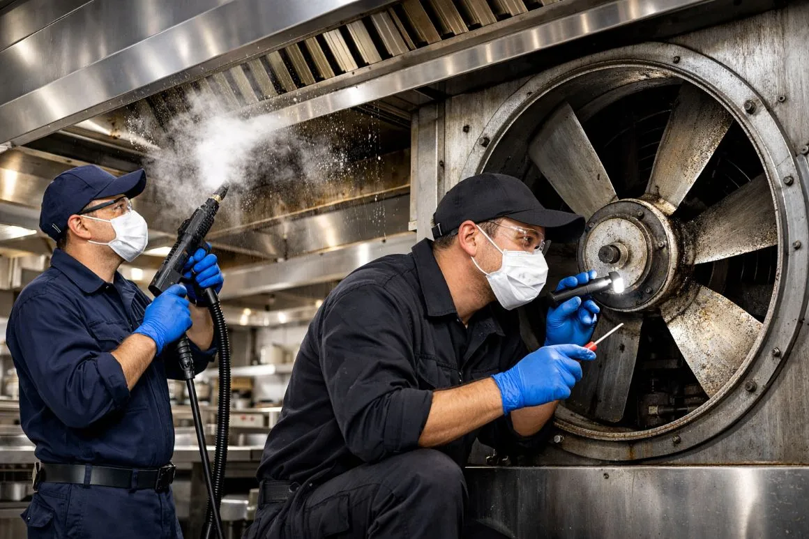 Commercial kitchen exhaust hood and duct cleaning Sydney
