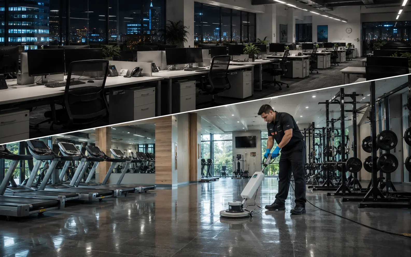 After-hours office, gym and commercial facility cleaning in Sydney CBD